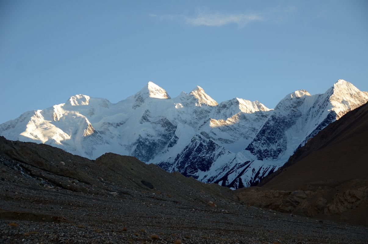 22 Gasherbrum II E, Gasherbrum II, Gasherbrum III, Nakpo Kangri North Faces Just before Sunset From Gasherbrum North Base Camp In China 